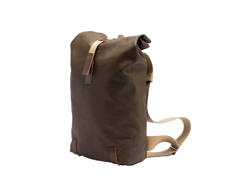 brooks england pickwick small leather-trimmed cotton-canvas backpack Day Pack, Goose Beak/Maroon, Small/12 L Sports, Fitness & Outdoors The rollable design Brooks England Pickwick Backpack -