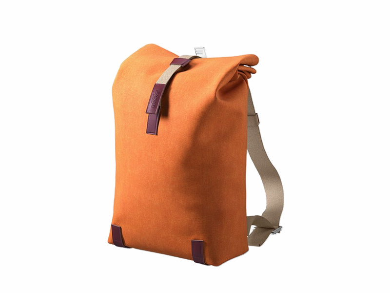 brooks england pickwick small leather-trimmed cotton-canvas backpack Pickwick Cotton Canvas Backpack Orange/Goose Beak
