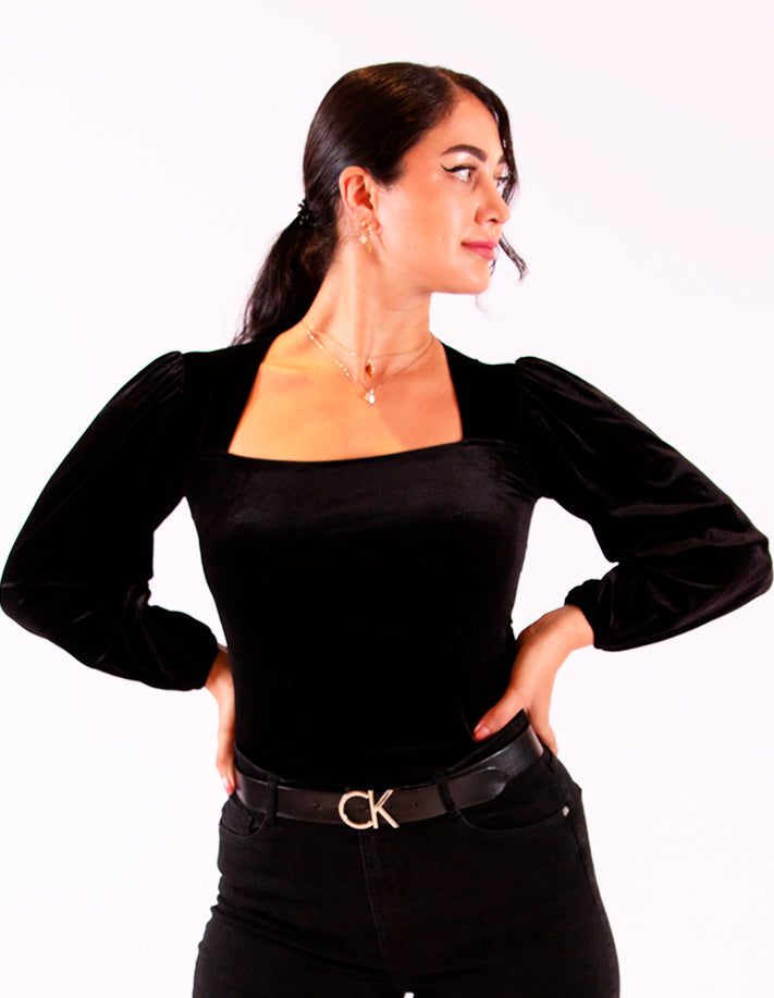 Black velvet outlet full sleeve top