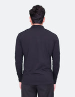 KRIOSWEAR long sleeve black polo shirt