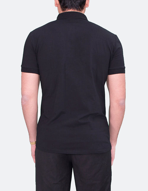 KRIOSWEAR - Black Short Sleeve Polo shirt