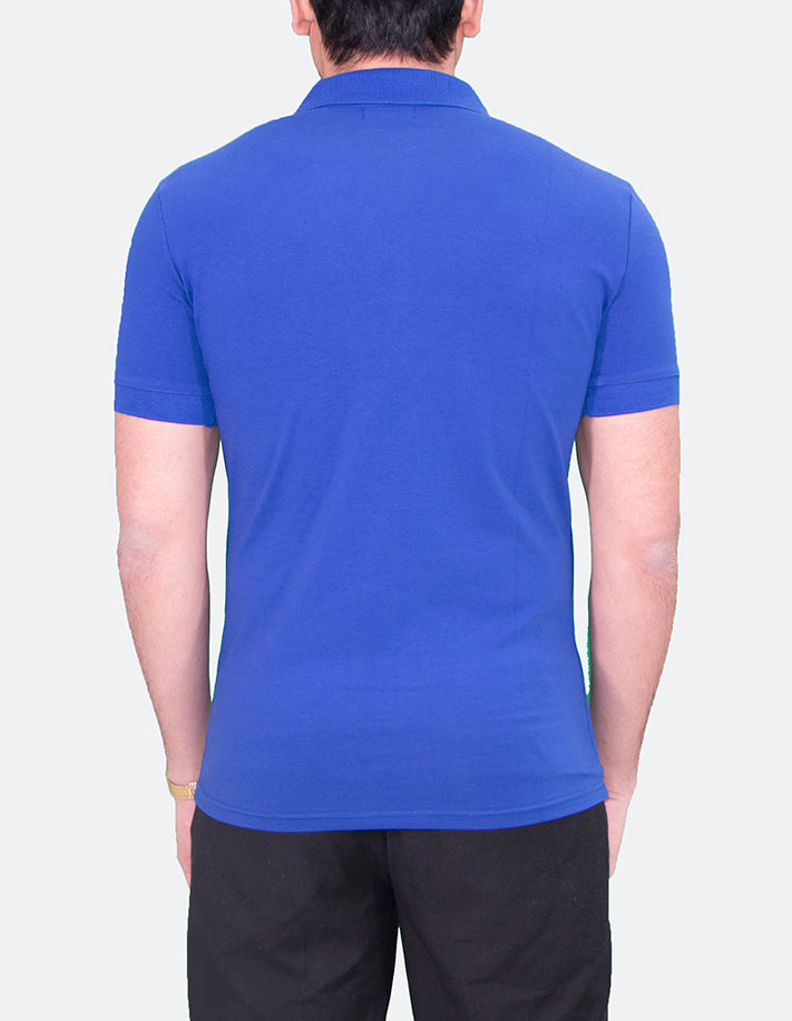KRIOSWEAR - Royal Blue Short Sleeve Polo shirt
