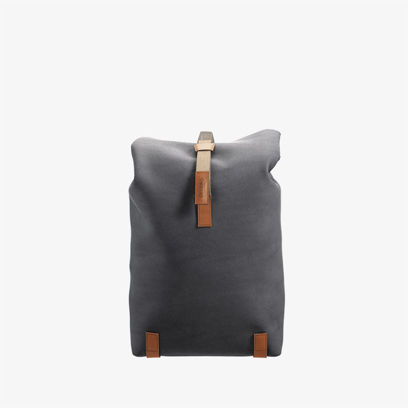 Brooks England Pickwick Cotton Canvas Backpack Grey Brown